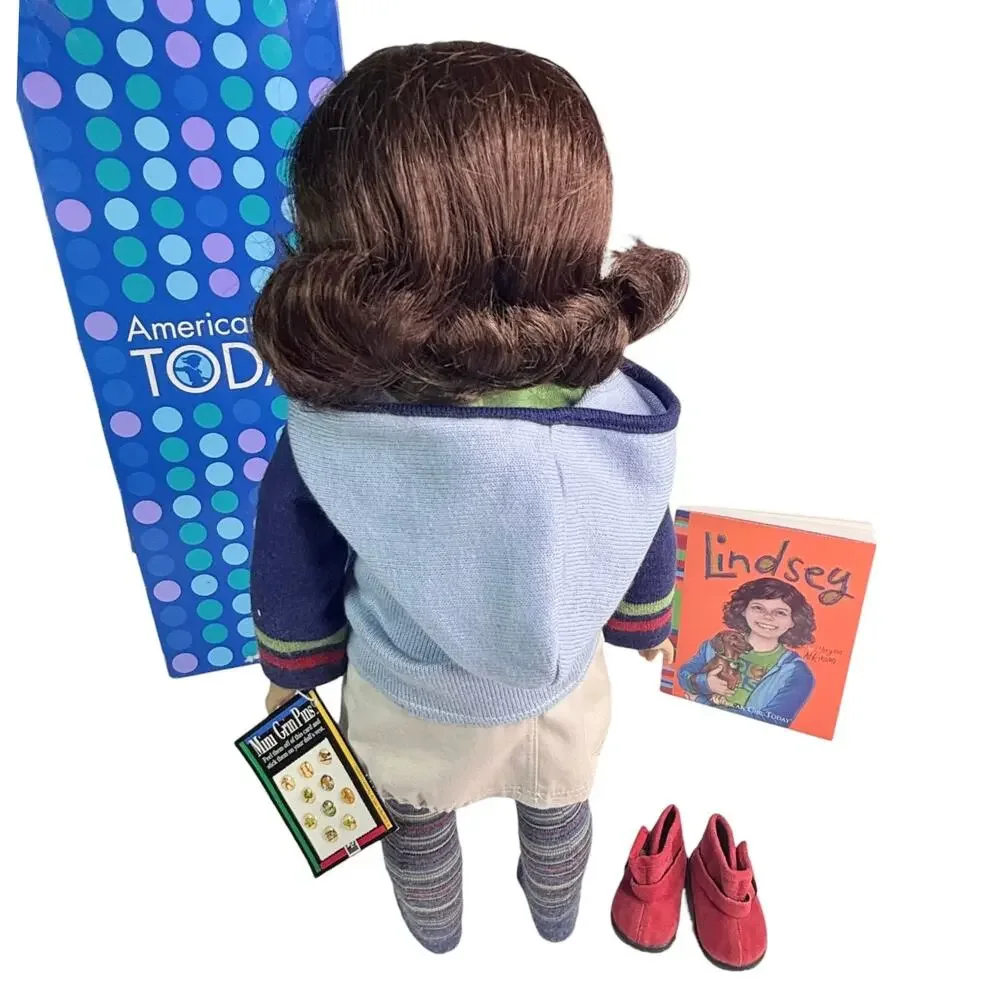 American Girl Today Lindsey Doll Pleasant Co Meet Outfit Barrette Shoes Book Box